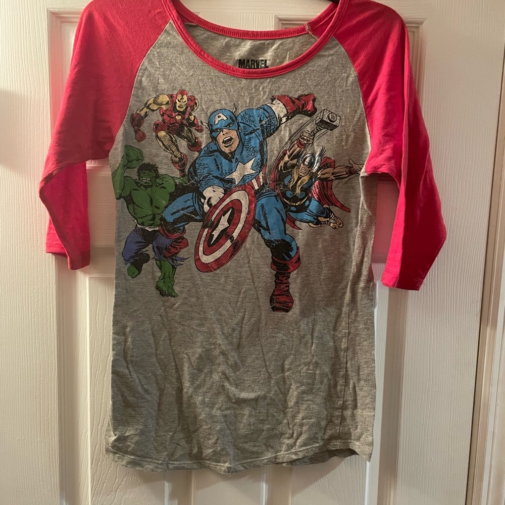Marvel comics 3/4 sleeve t-shirt
